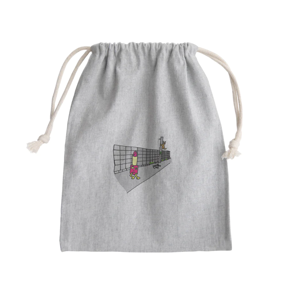 A-craftの口紅星人 Mini Drawstring Bag