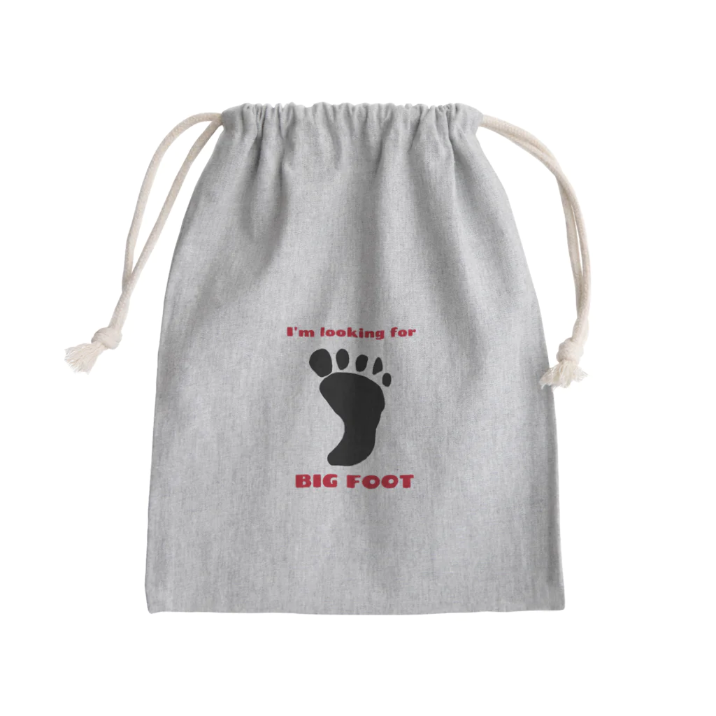 遊庵のビッグフットを探しています。 Mini Drawstring Bag