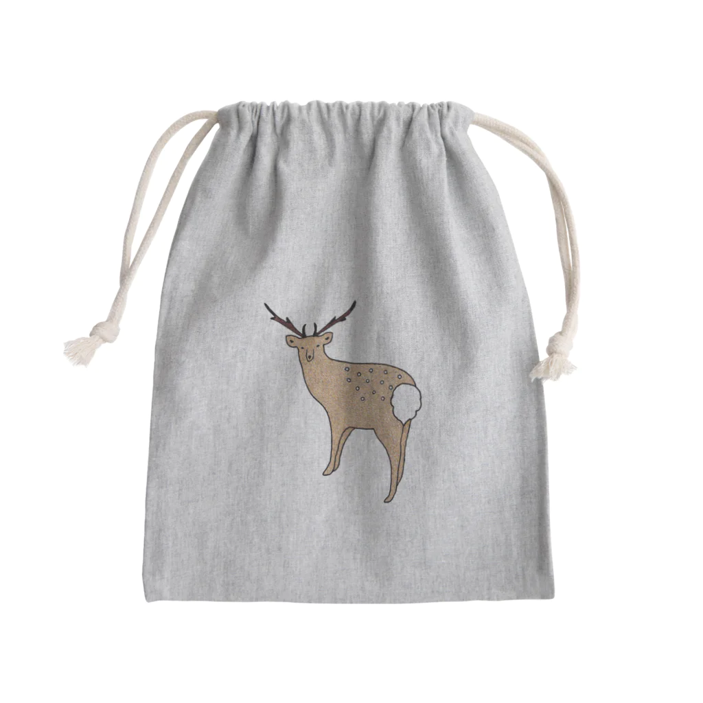 chîcaのエゾシカさん Mini Drawstring Bag