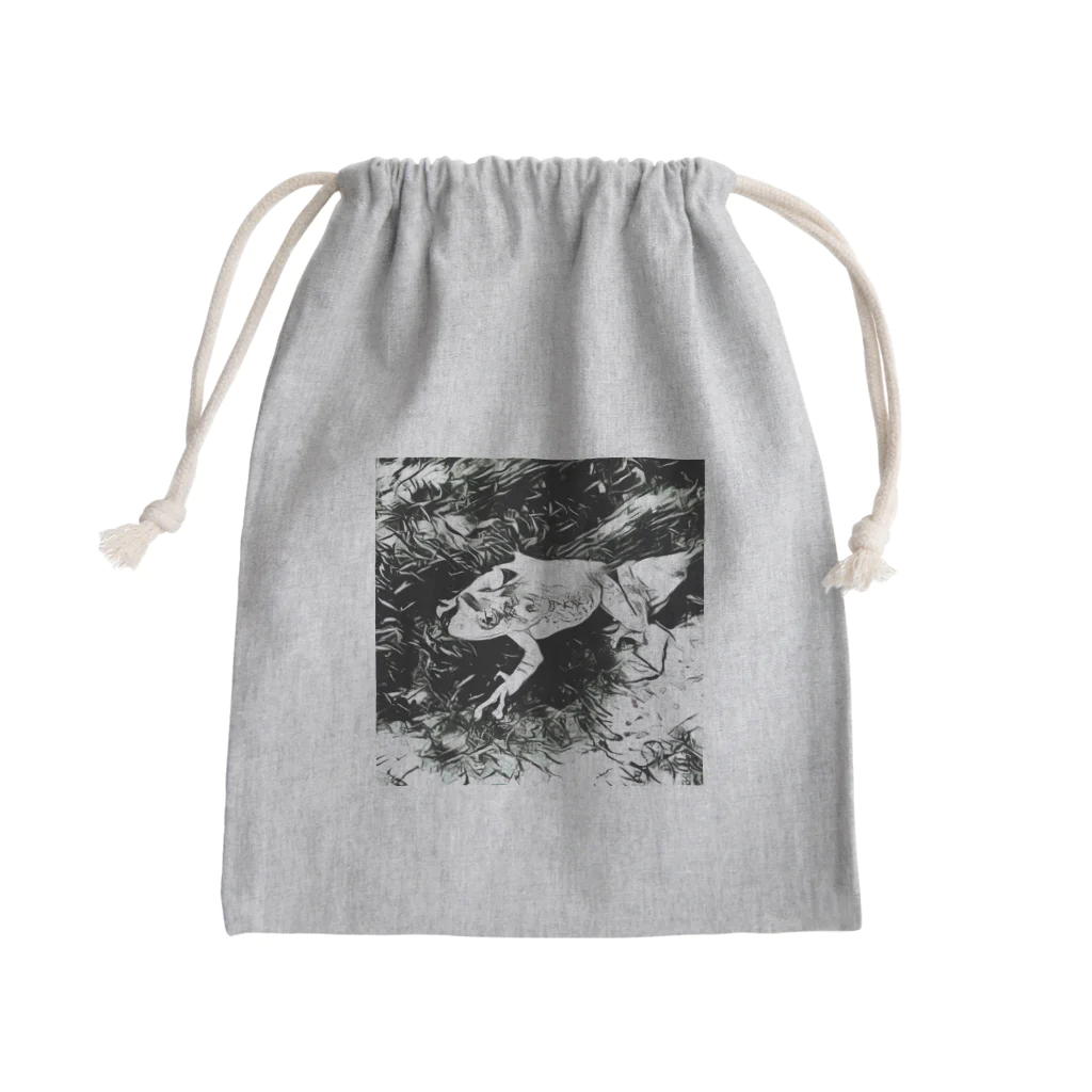 Fantastic FrogのFantastic Frog -Black And White Version- Mini Drawstring Bag