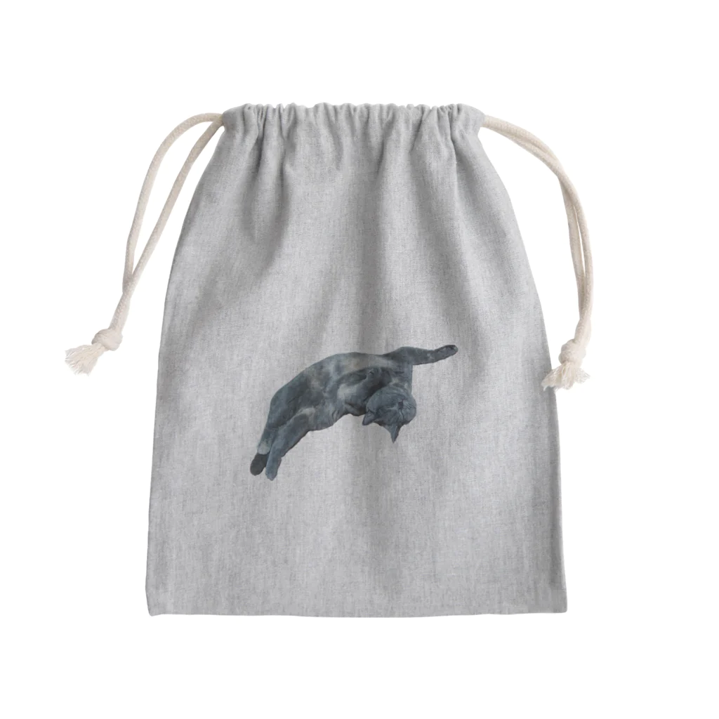 とうふ猫の猫ごろんにゃ Mini Drawstring Bag