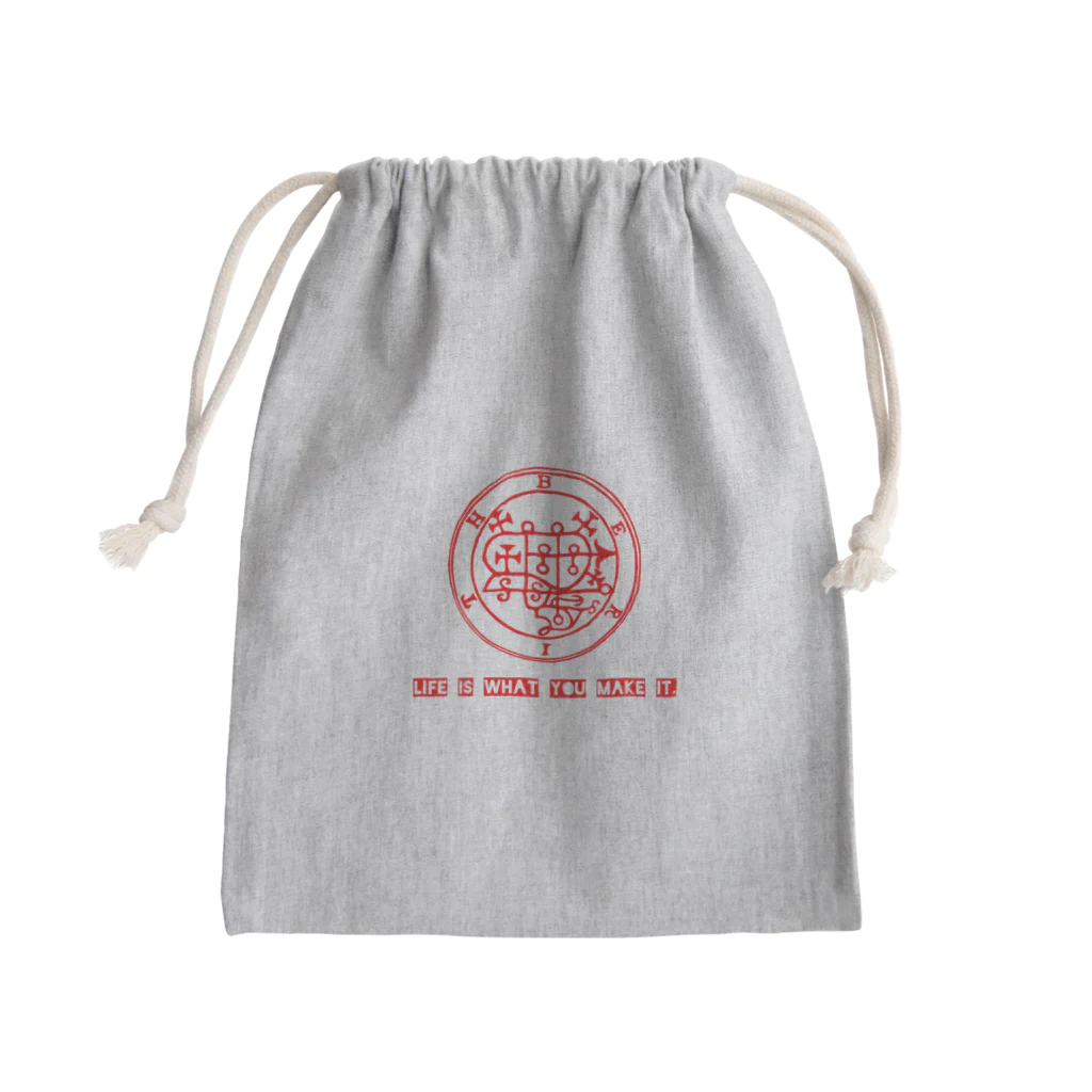 YUKI屋のLife is  what you make it. Mini Drawstring Bag