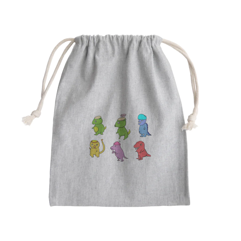 りなしゅわすとあ！のきょうりゅうえごころしりーず Mini Drawstring Bag