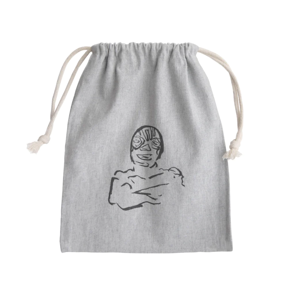 ガイコツギターのムキムキマスクマン Mini Drawstring Bag