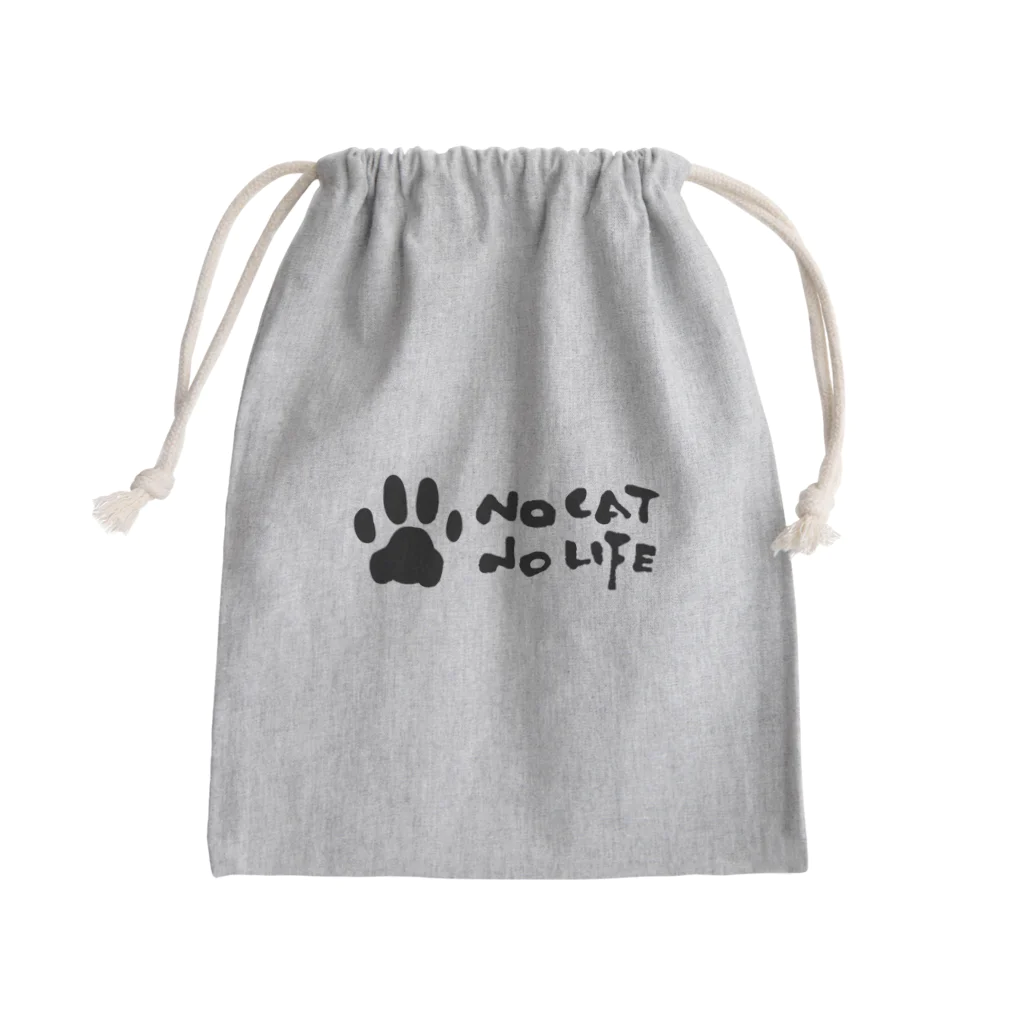 café Mo.freeのNO CAT NO LIFE Mini Drawstring Bag