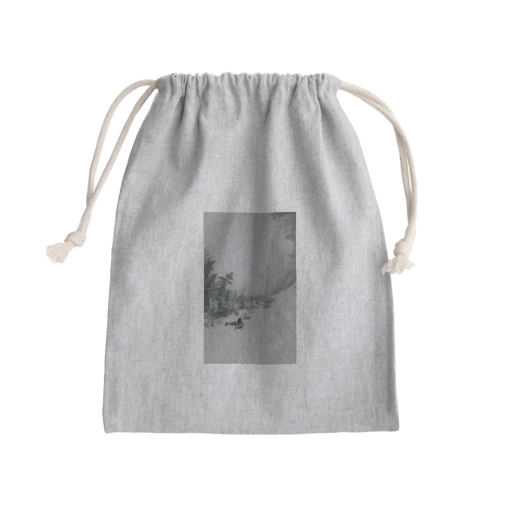 きり鳥のきり鳥　雪まみれ Mini Drawstring Bag