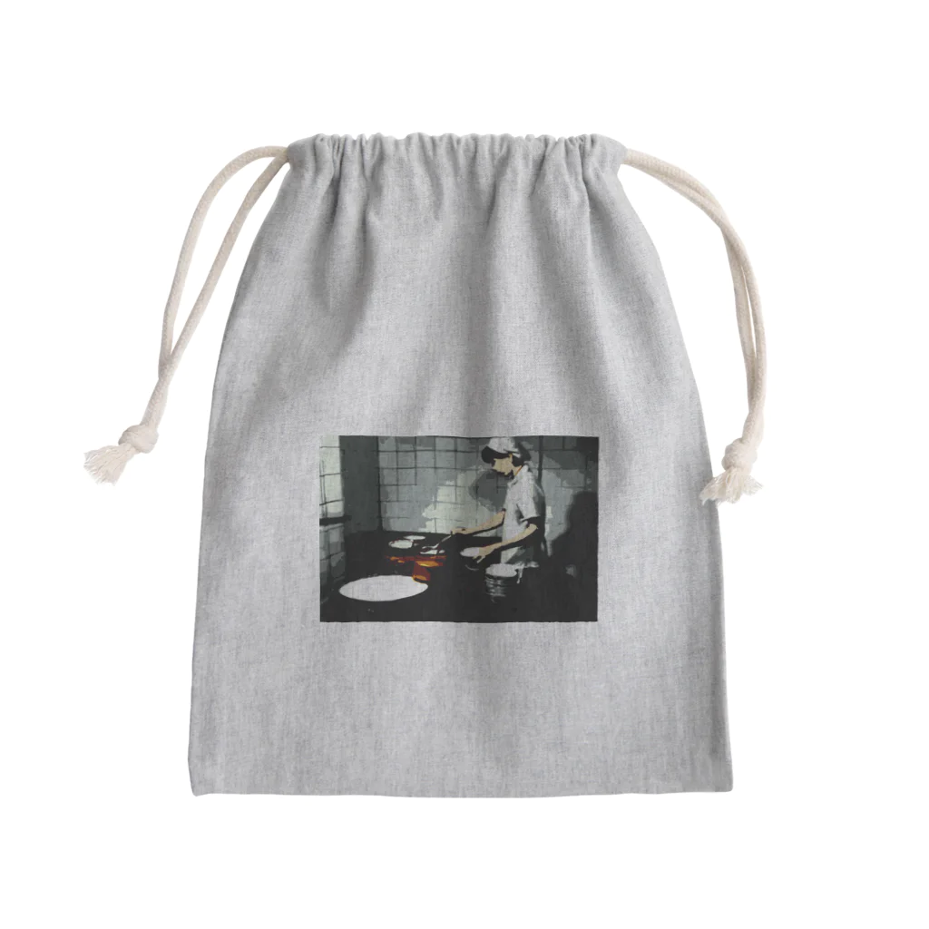 Danke Shoot Coffeeのお粥を調理する女性 Mini Drawstring Bag