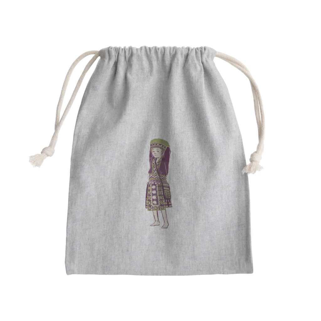 IZANAMI by Akane Yabushitaの【タイの人々】モン族の女の子 Mini Drawstring Bag