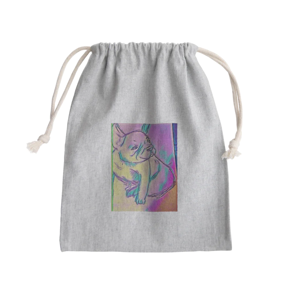 プリンショップのフレンチブル Mini Drawstring Bag