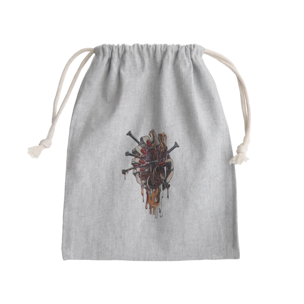 月が輝くこんな夜にのハートは釘付け Mini Drawstring Bag