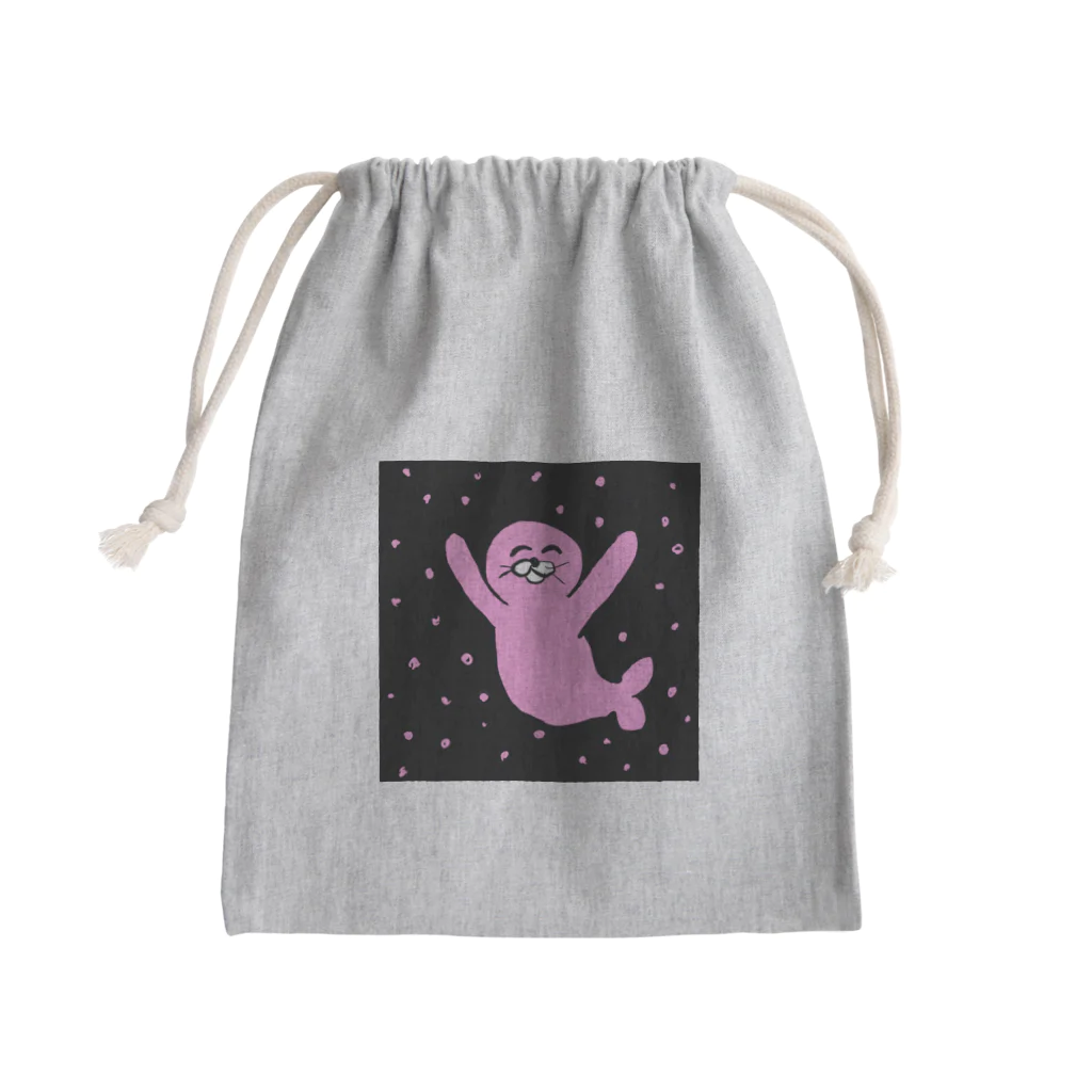 クリームチーズのアザラシくん Mini Drawstring Bag