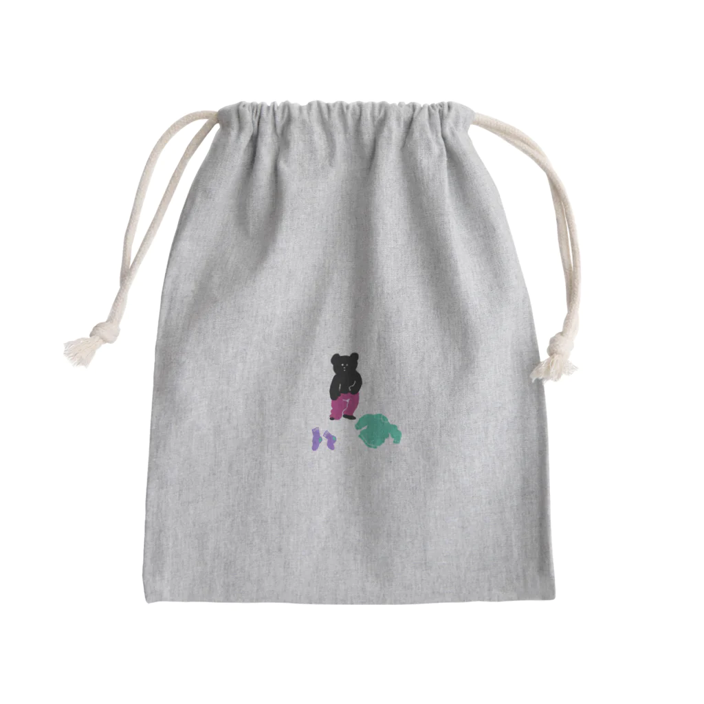 クリームチーズの脱いじゃえクマ Mini Drawstring Bag