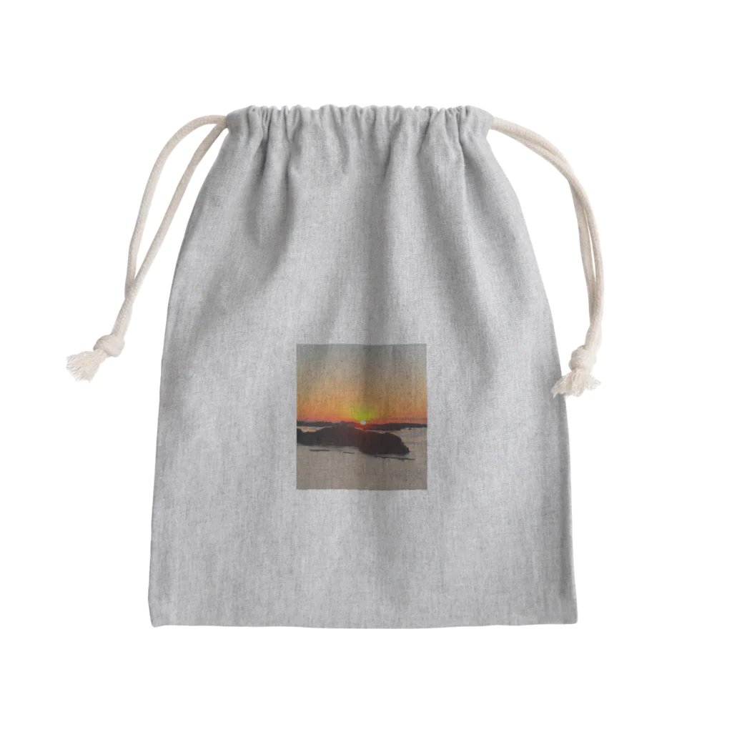 ル.ボヌールの海と夕陽 Mini Drawstring Bag