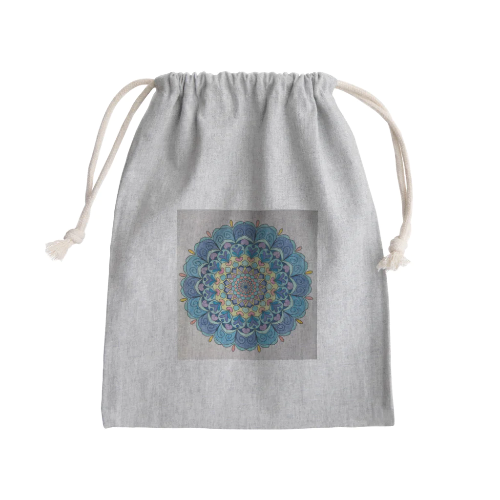 アトリエ　ＳＵＰＵのマンダラBLUE Mini Drawstring Bag