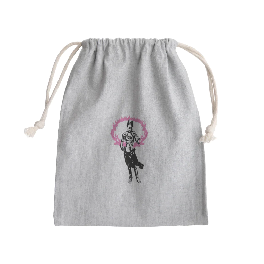 Danke Shoot Coffeeのコンコンコン金剛力士像（阿） Mini Drawstring Bag