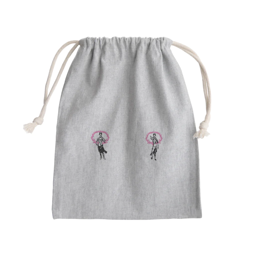 Danke Shoot Coffeeのコンコンコン金剛力士像 Mini Drawstring Bag