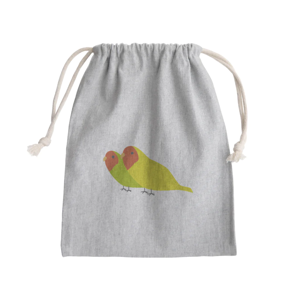 おもいついたもののコザクラインコ きなこ＆もちもちもっちーに Mini Drawstring Bag