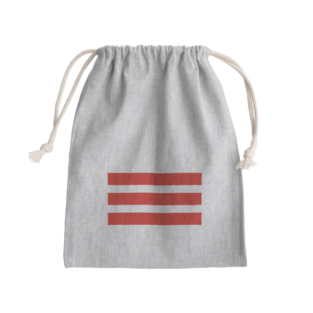 ENOUGH TRAININGのRed3Line Mini Drawstring Bag