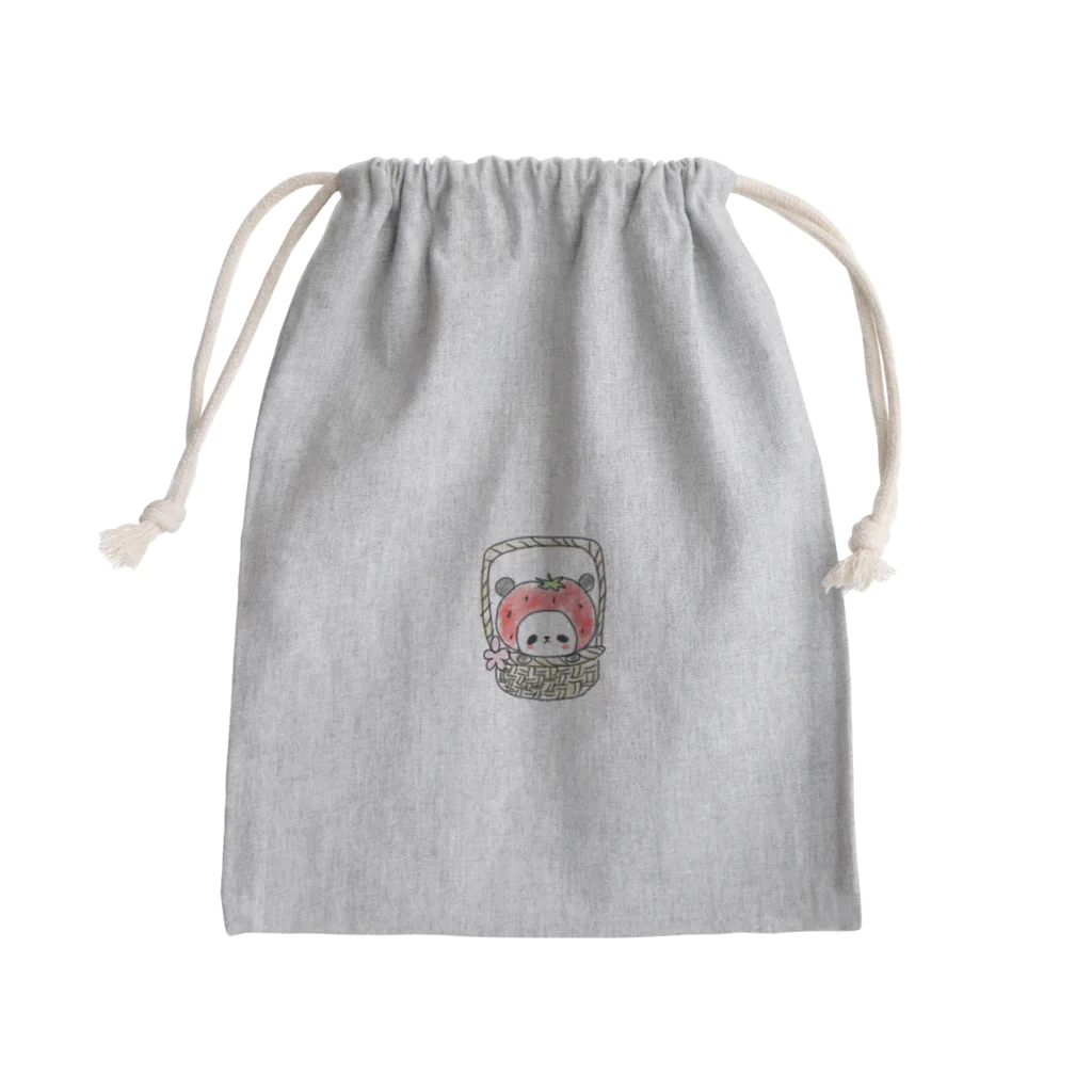 ⋆*⋆ஜ​* ćӈїї⋆ฺ ​ஜ ​｡*のいちごパンダ Mini Drawstring Bag