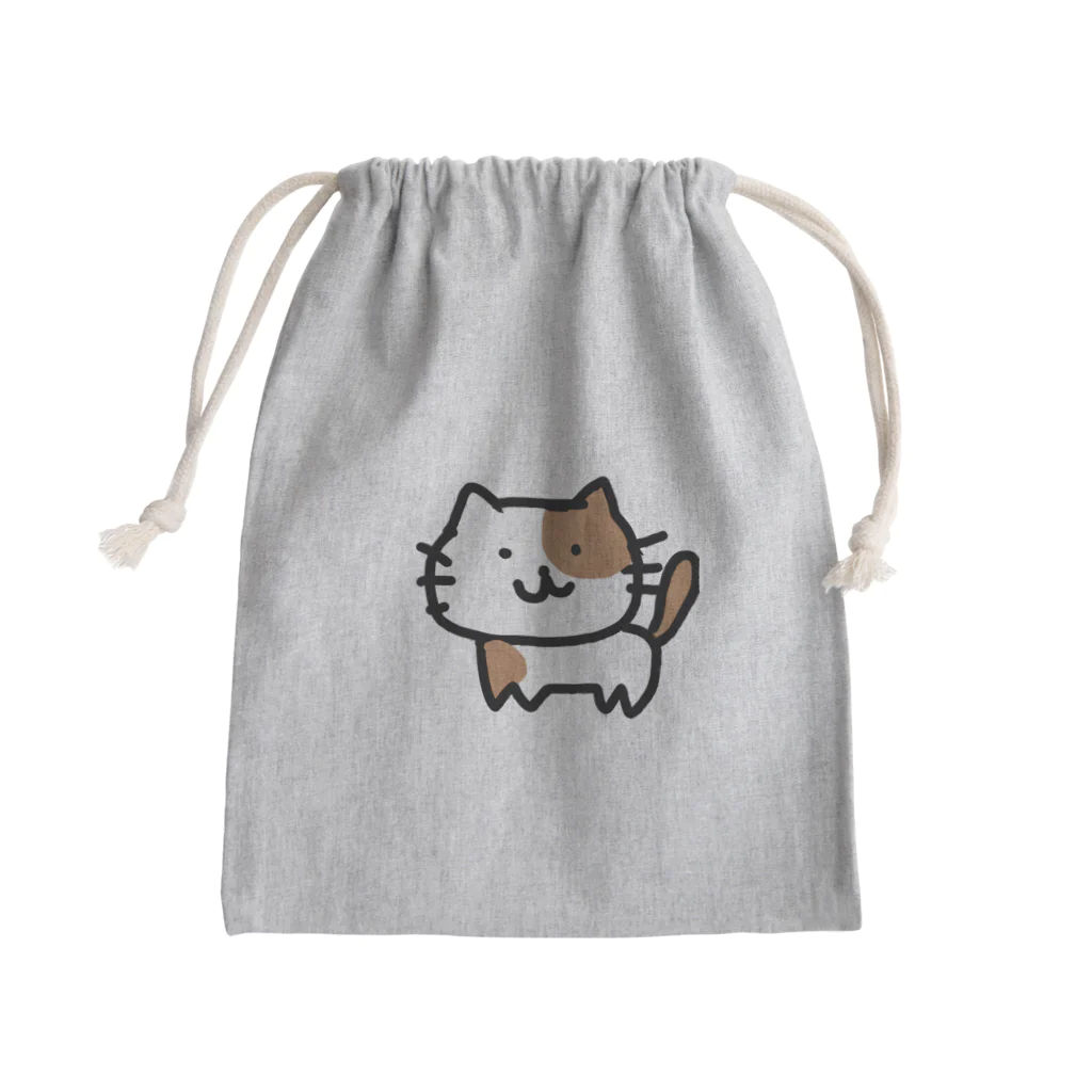 yuipppのしろちゃねこ Mini Drawstring Bag