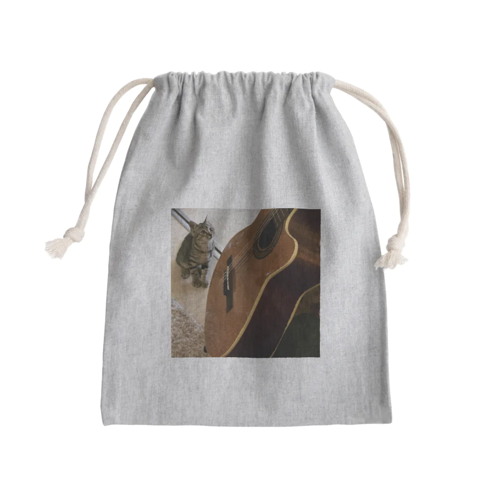 ぬちころぬっちゃんのギターと猫 Mini Drawstring Bag