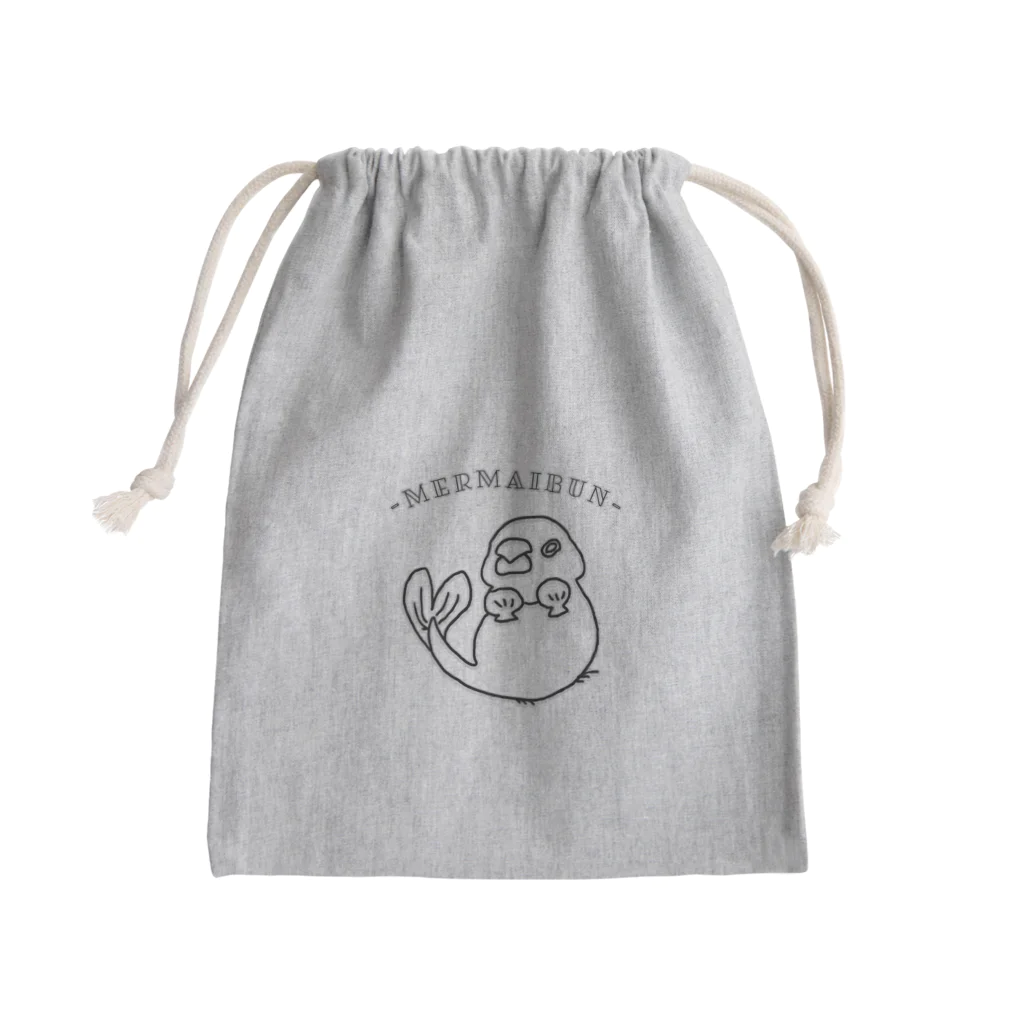 ハルサメ（春雨文鳥定食）のマーメイブン Mini Drawstring Bag