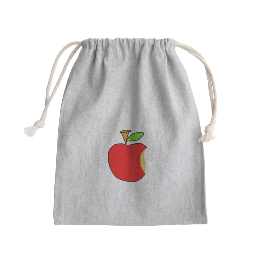 野間 健斗のかじられりんご Mini Drawstring Bag