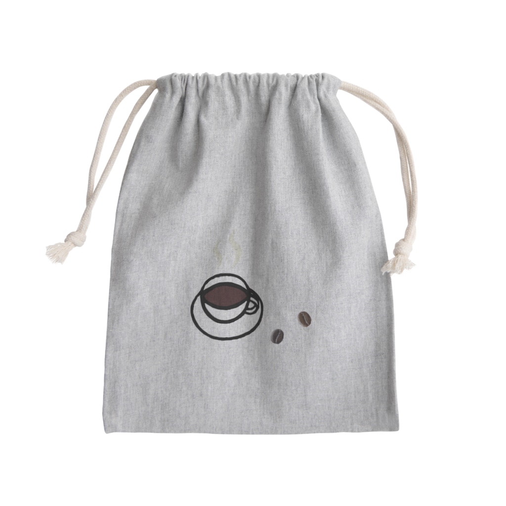 陶土コーヒー豆とコーヒーイラスト Mini Drawstring Bag By Lepuy Le Puy Suzuri