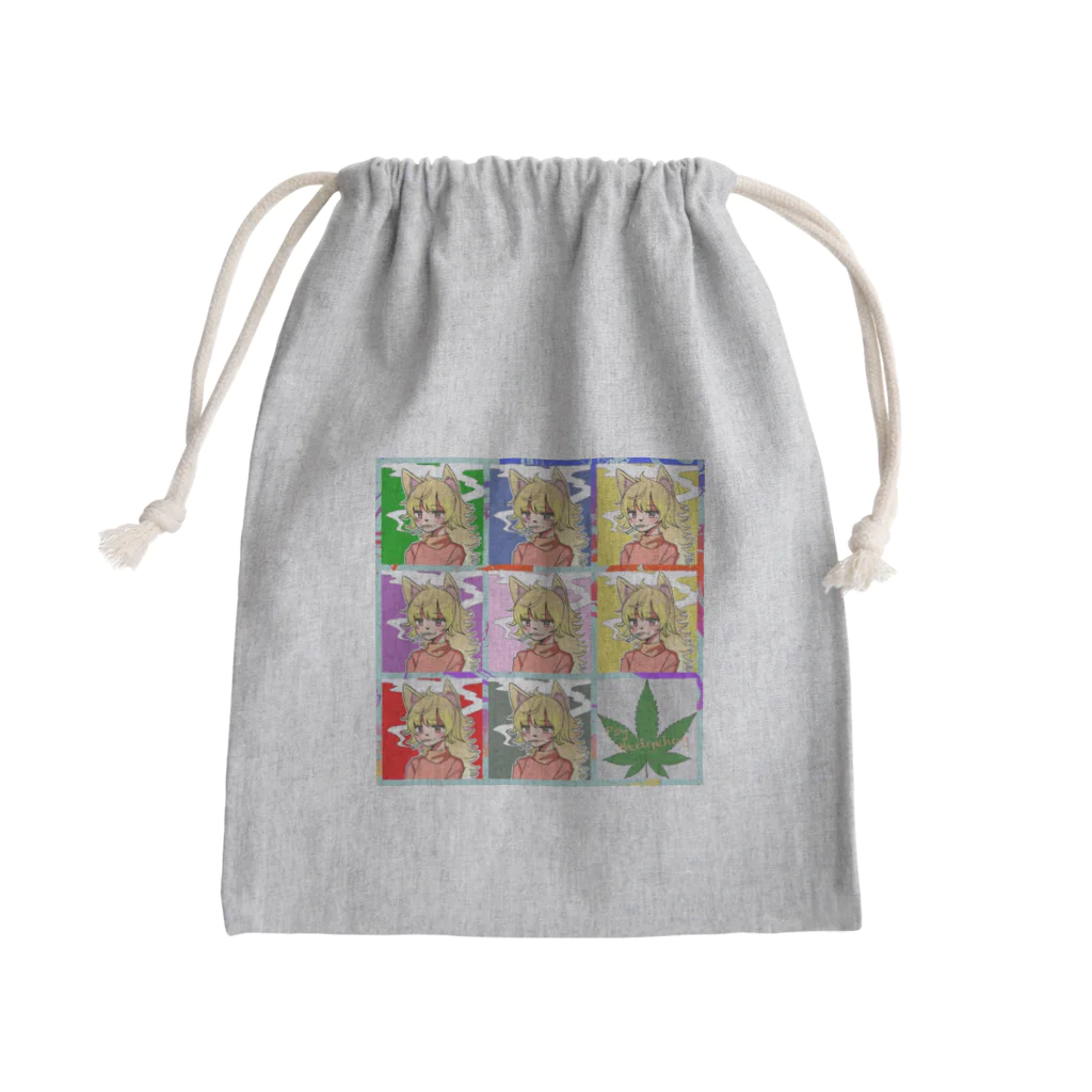 Psy Hedgehog@🌿🦑🍜のPsyHedgehog　（紙）シリーズ Mini Drawstring Bag