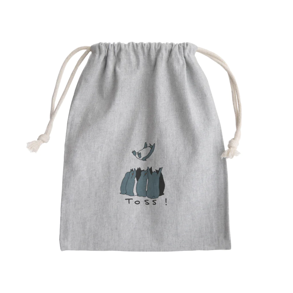 鈴木スクモの胴上げペンギン Mini Drawstring Bag