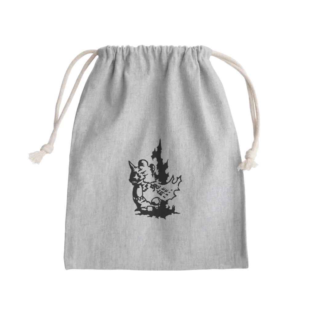 カリツォーの鬼熊 Mini Drawstring Bag