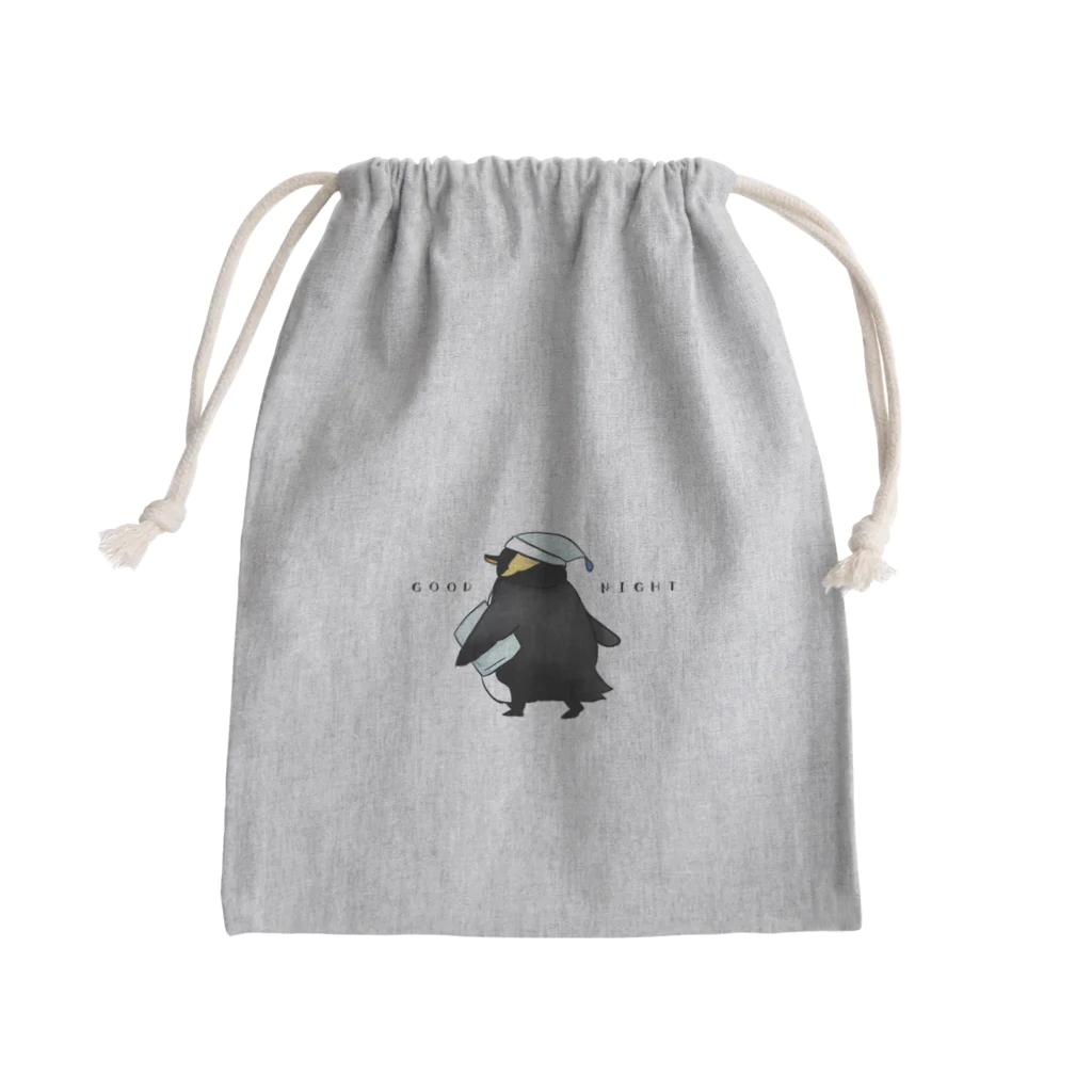 かとうみかん@ペンギンイラストのおやすみペンギン Mini Drawstring Bag