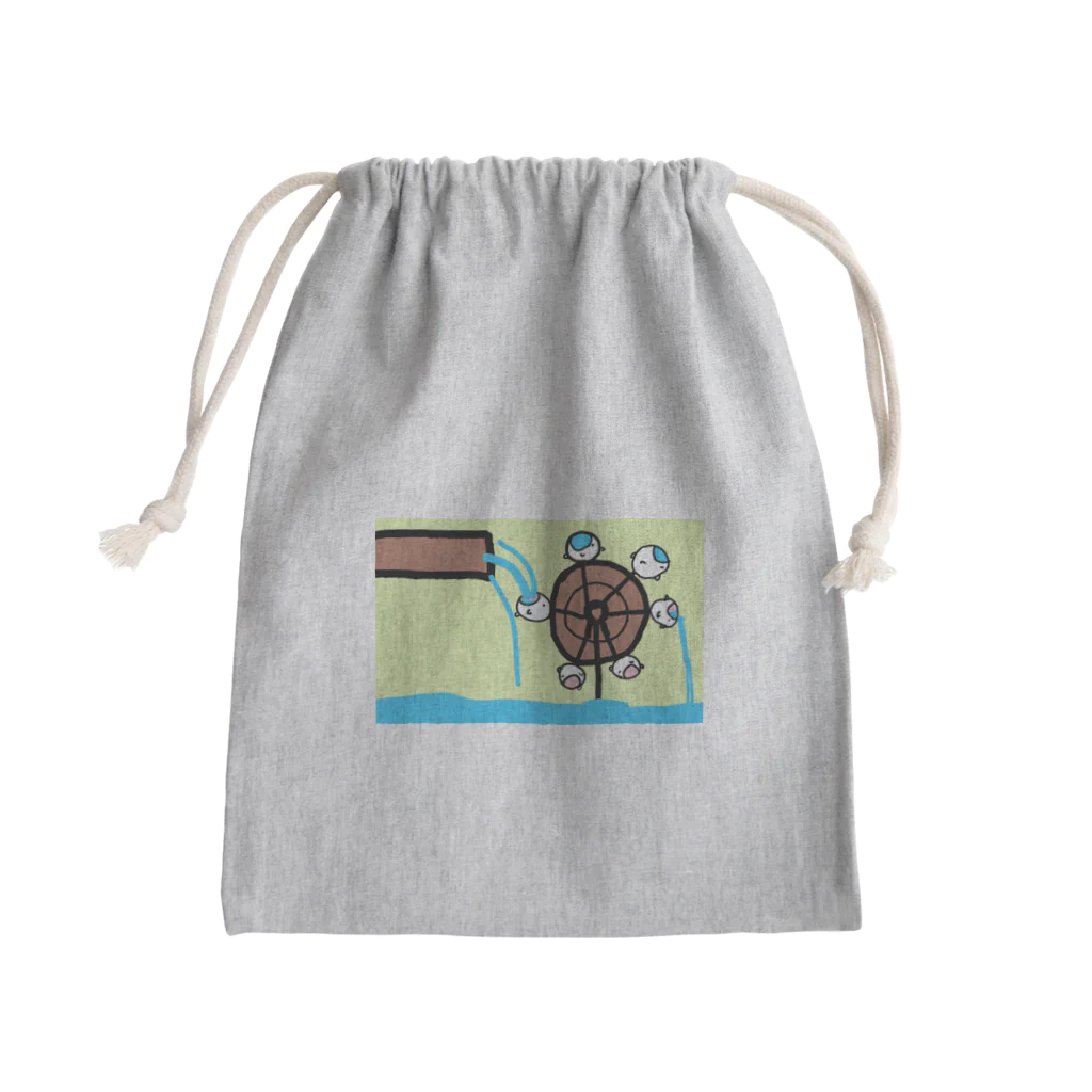 ダイナマイト87ねこ大商会の水車として手伝うねこたちです Mini Drawstring Bag