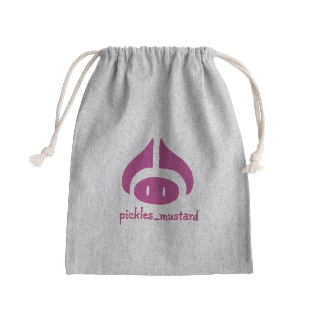 いわし.てんのピクルス君ロゴ。ピンク。 Mini Drawstring Bag
