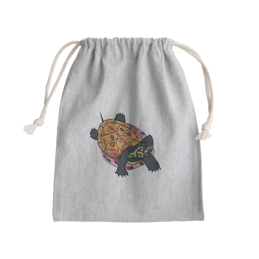 316(MIHIRO)の子亀のクサガメ Mini Drawstring Bag