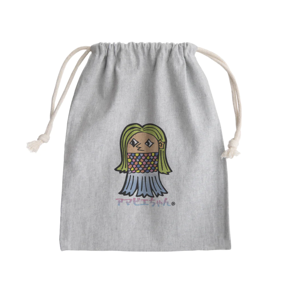 ネコバンバンのアマビエちゃんマスク Mini Drawstring Bag