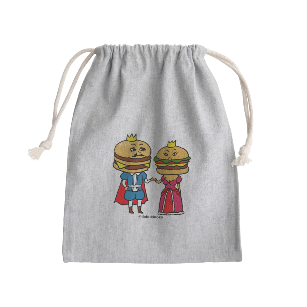 dokukinoko1000のハンバーガーカップル Mini Drawstring Bag