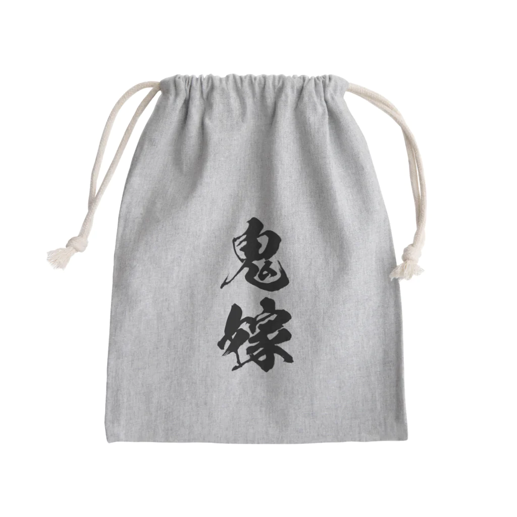 風天工房の鬼嫁（黒） Mini Drawstring Bag