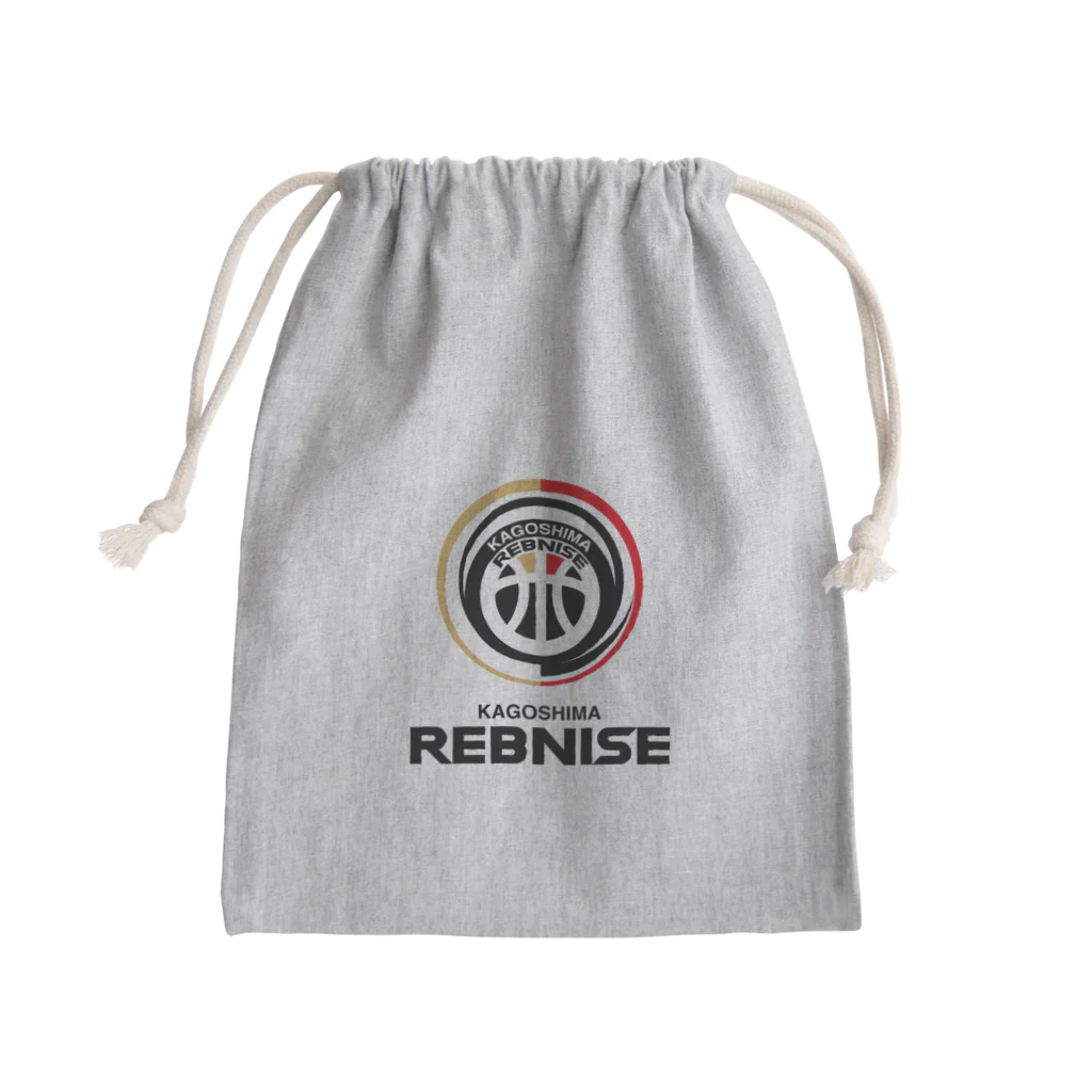 鹿児島レブナイズ公式SUZURIショップの黒ロゴきんちゃく Mini Drawstring Bag