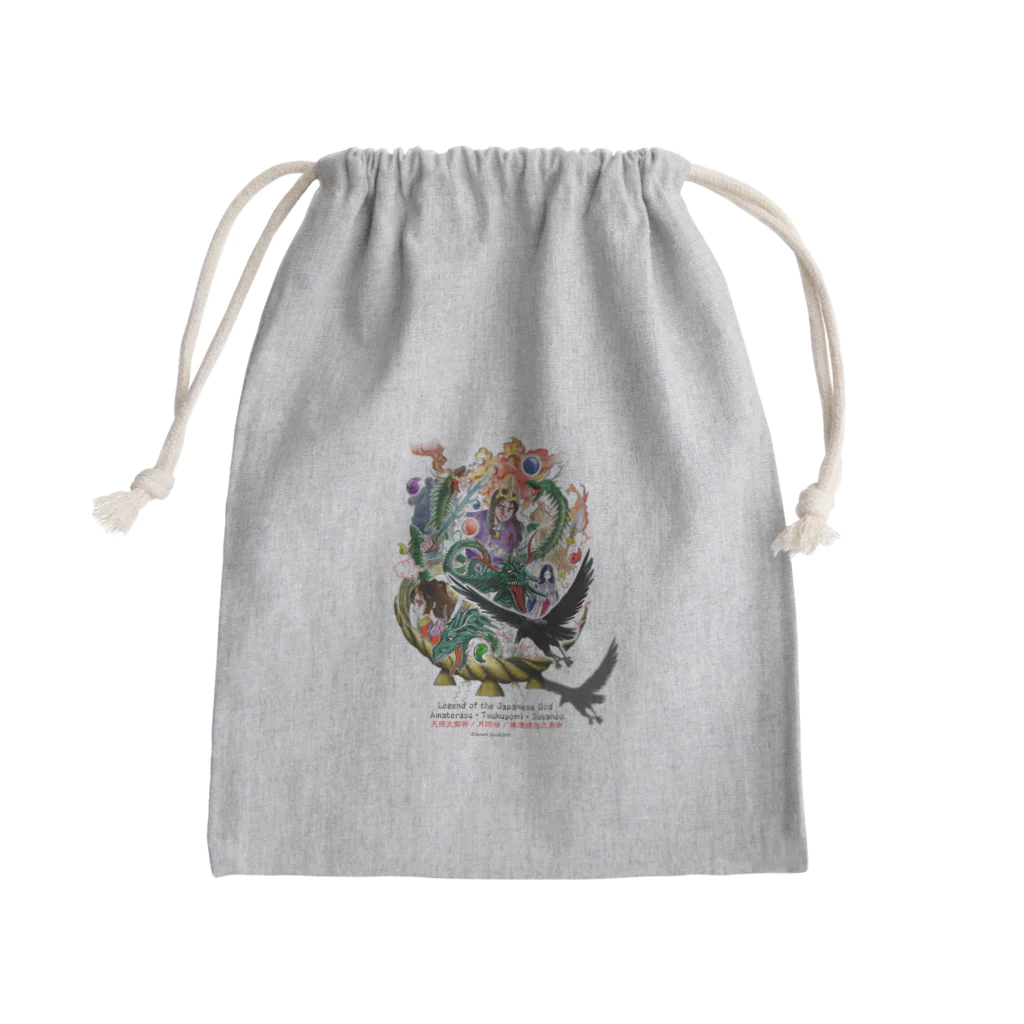 トラス工房の半立体イラスト『古事記～KOJIKI～』Tシャツ Mini Drawstring Bag