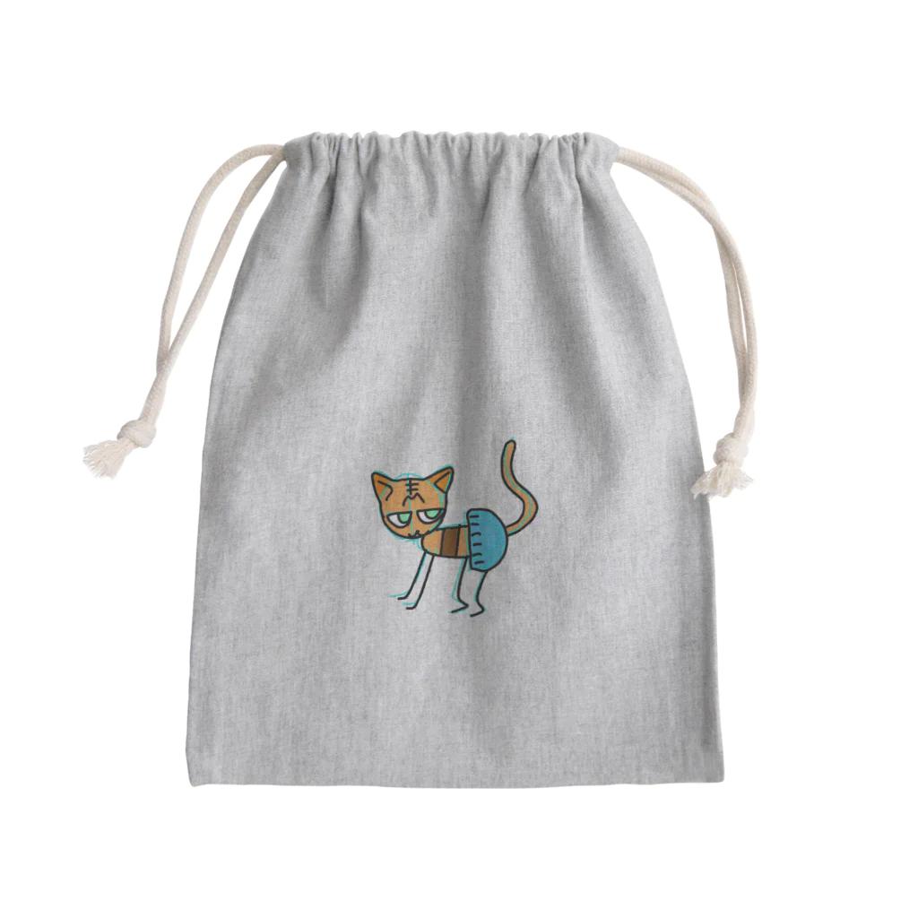 岡田屋のオムツネコ Mini Drawstring Bag