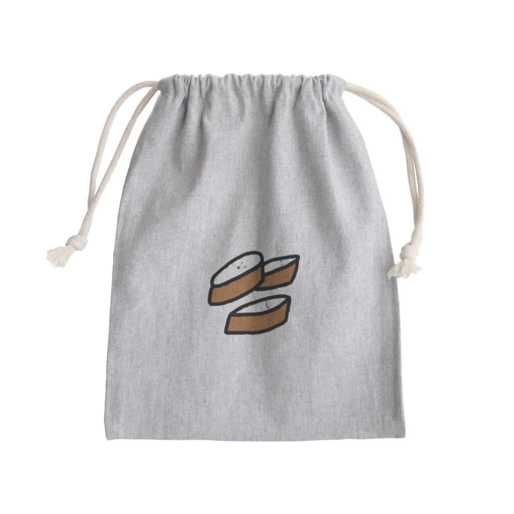 相乗効果 閑歳のおはごじゃショップのMESHI-UMAI(バゲット3兄弟) Mini Drawstring Bag