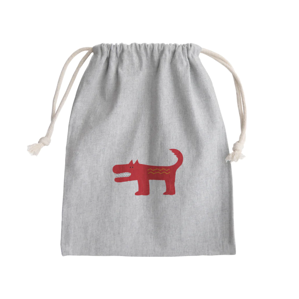 sikiのわにいぬ赤 Mini Drawstring Bag