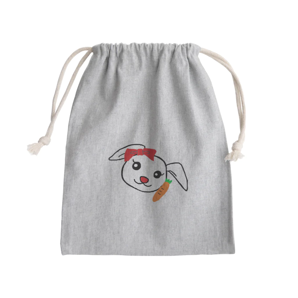 ちゃんななのショップの人参とうさぎちゃん Mini Drawstring Bag