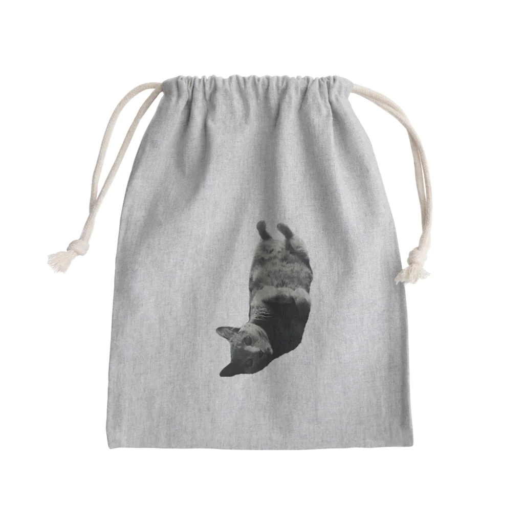 昭和猫の逆さ猫 Mini Drawstring Bag