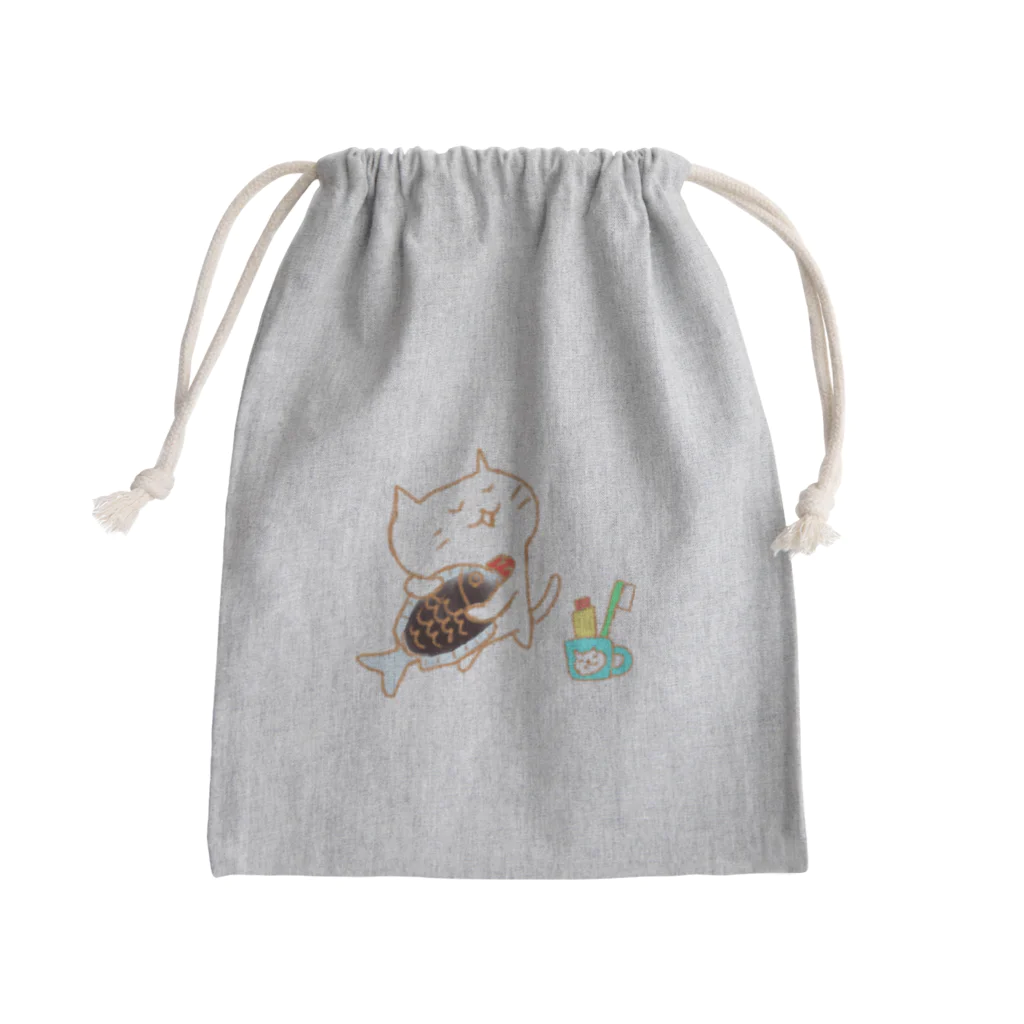 Hello Happy Catのお魚スキスキ Mini Drawstring Bag