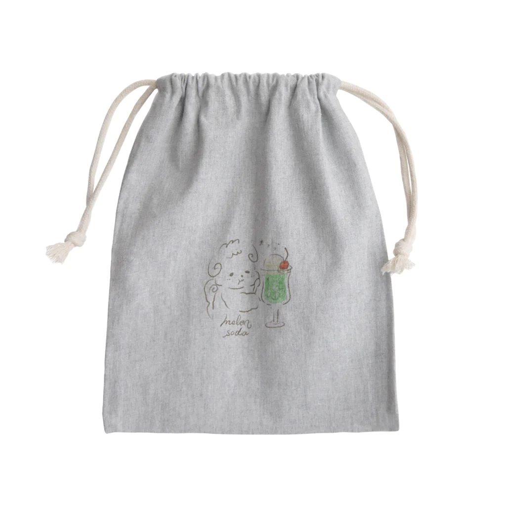 ももたろのメロンソーダとふわたろ Mini Drawstring Bag