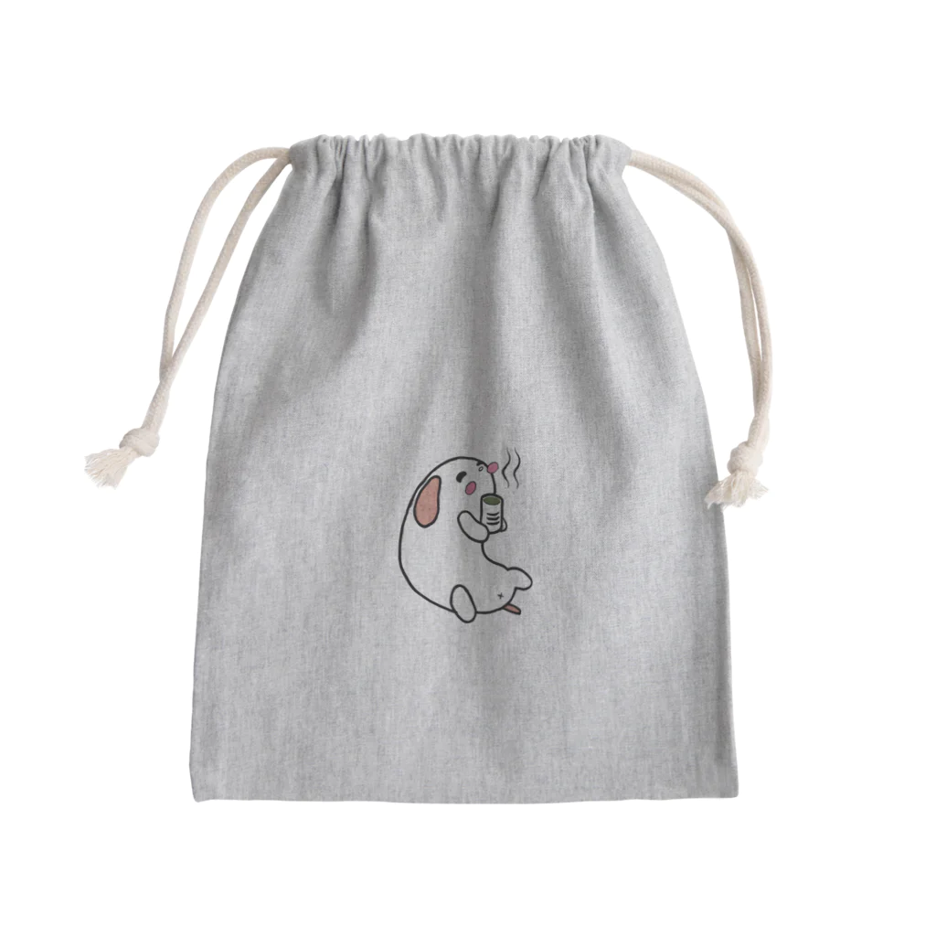 ポチとお兄ちゃんのお茶ポチ Mini Drawstring Bag