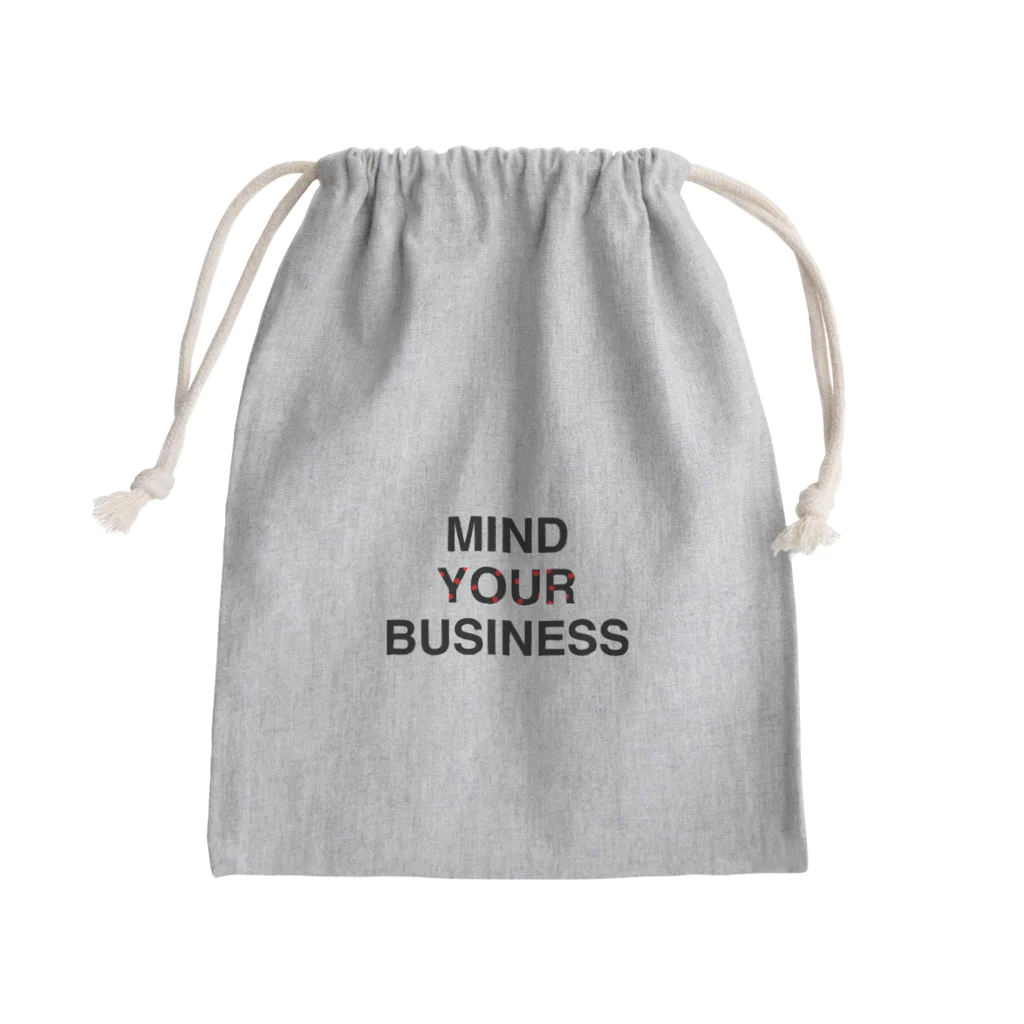 meMEmeのMIND YOUR BUSINESS Mini Drawstring Bag