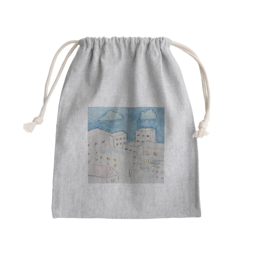 今日も一日ゆるリスト。(もね)の君だけの空の街 Mini Drawstring Bag